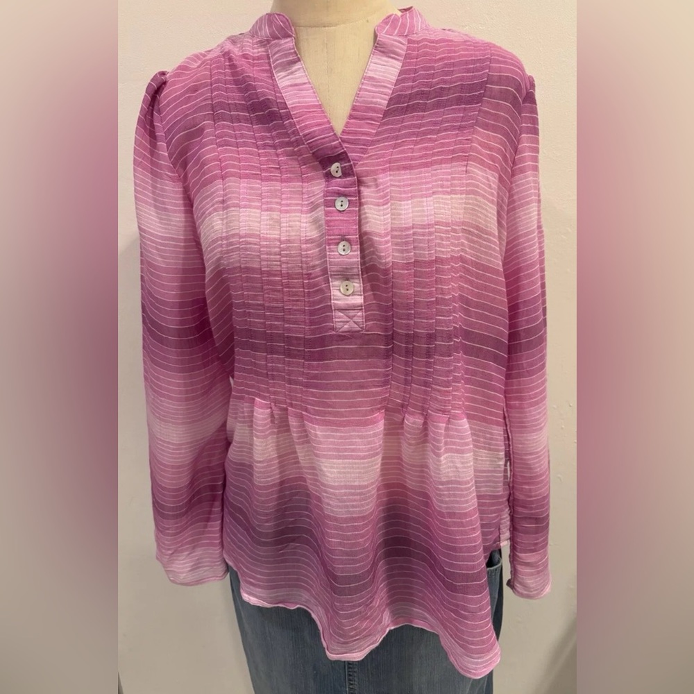 Pink Striped Women's Top